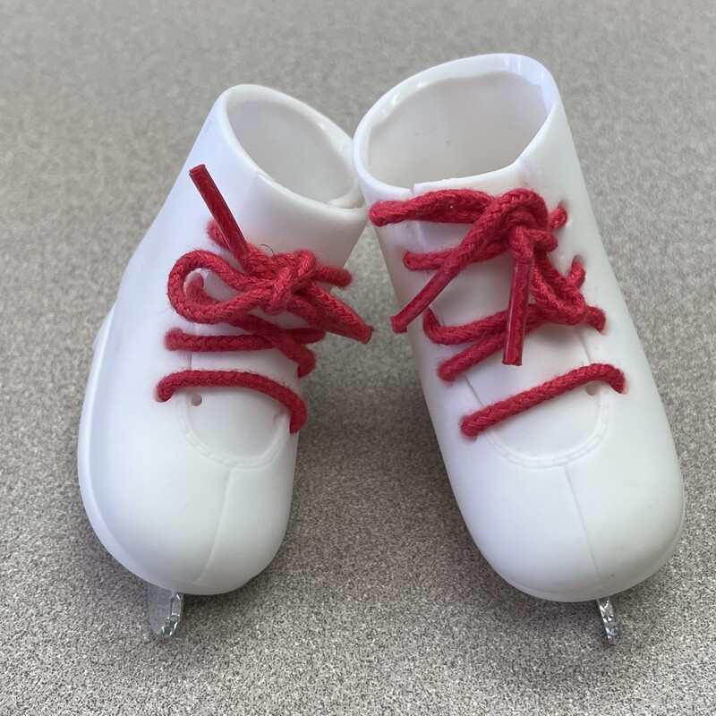 Doll Skates Shoes, White, Size: 18 Inch Skates