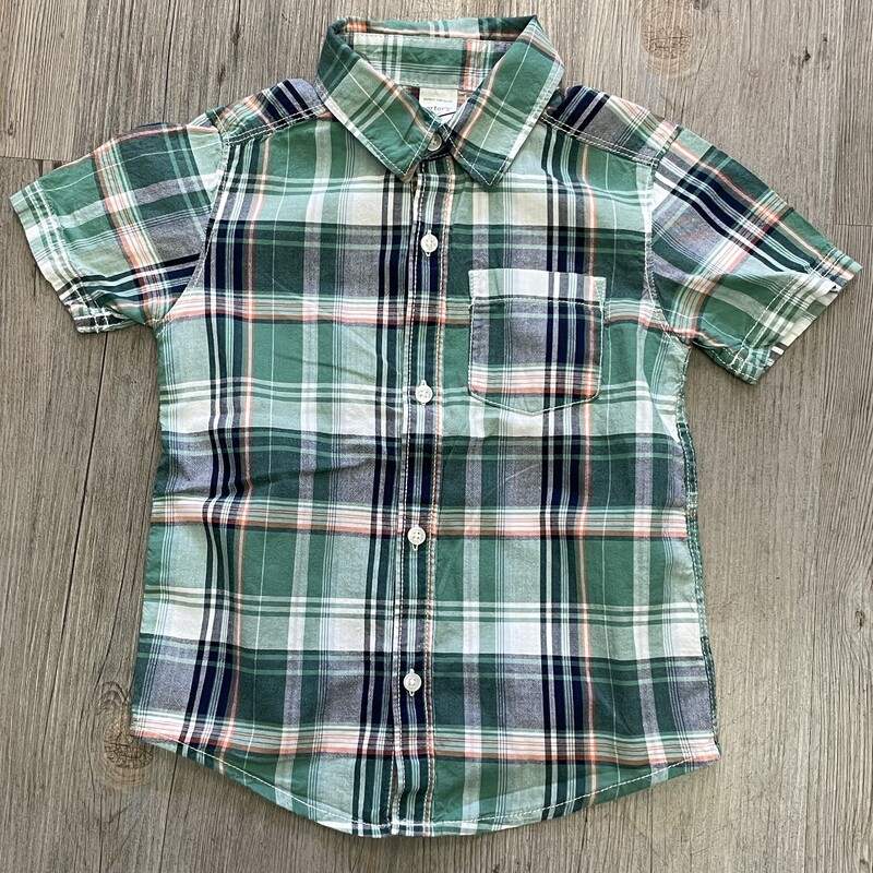 Carters Shirt, Green, Size: 4Y