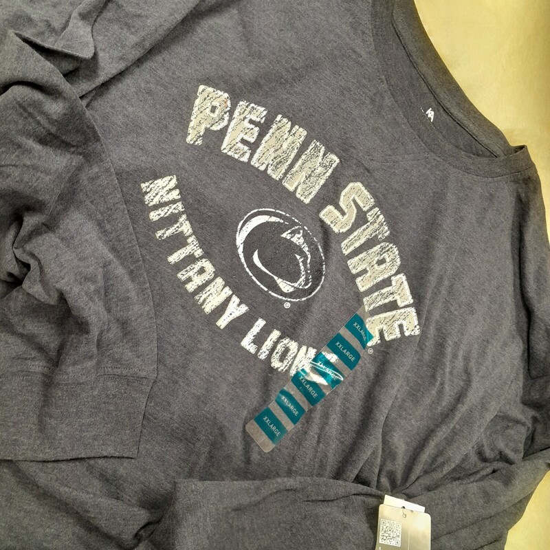 New With Tag  Long Sleeve Penn State, Gray,  Xxl