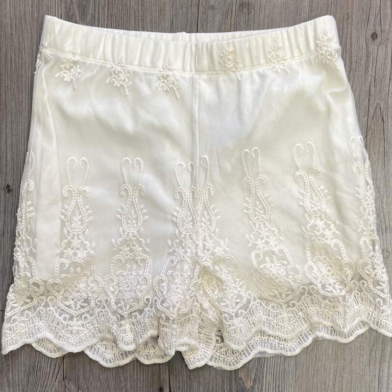 Rebellion embroidered Shorts White, Size: 14Y
Original Size S