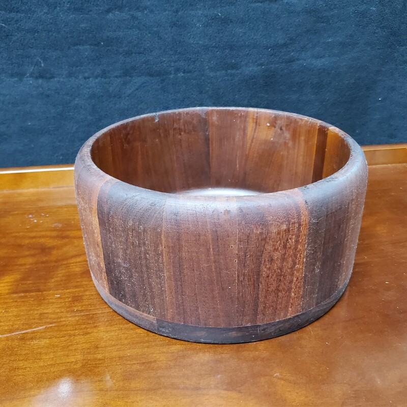 Vtg Handmade Wood Bowl, Size: 10x5