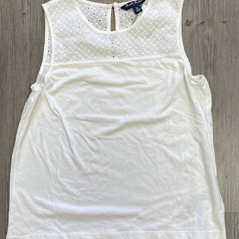 Brooks Brothers Tank, White, Size: 10-12Y