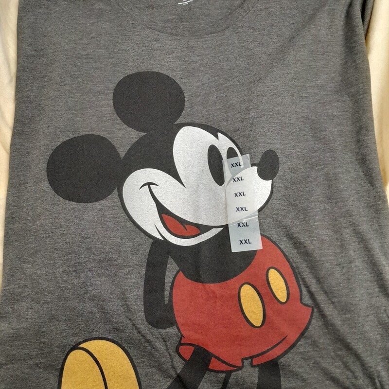 New With Tag  Mickey Mouse , Gray, Size: 2xl