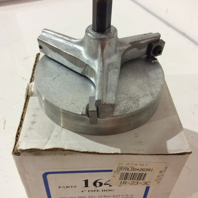 Wheeler 16400 4in PIPE HOG Pipe Fitting Reamer, Schedule 40<br />
<br />
*NEW, NEVER USED*
