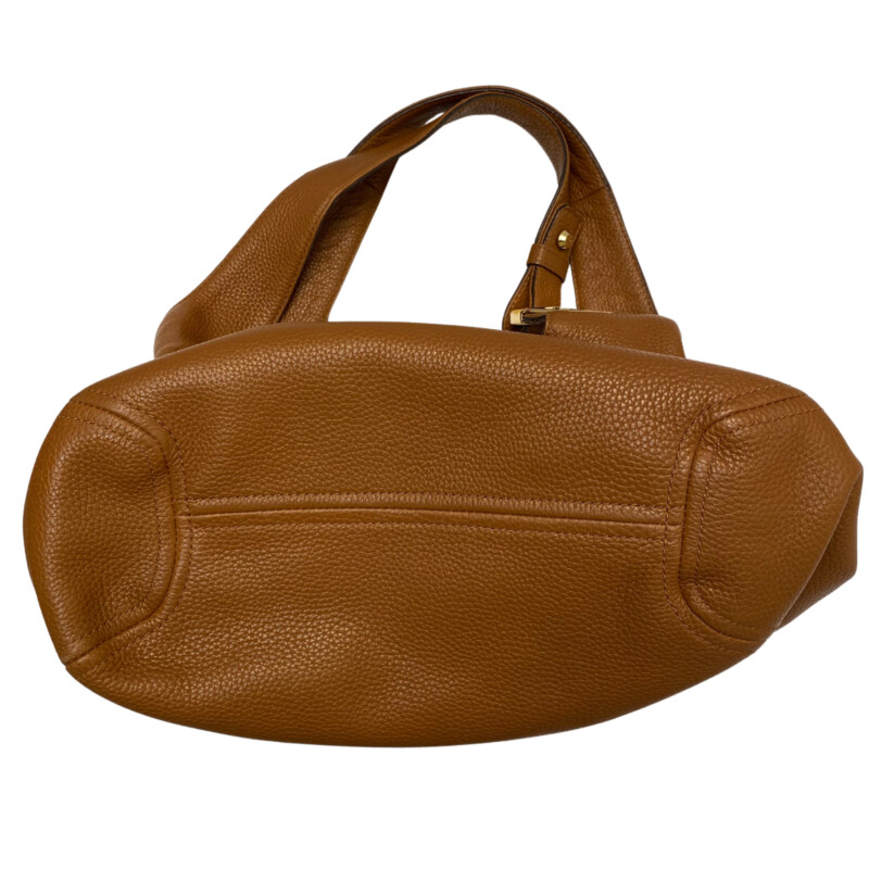 Michael Kors Fulton Hobo Leather Bag<br />
Pebbled Leather in Cognac Color<br />
Size: 15(L) x 11(H) x 5(D)<br />
Gold Signature Hardware