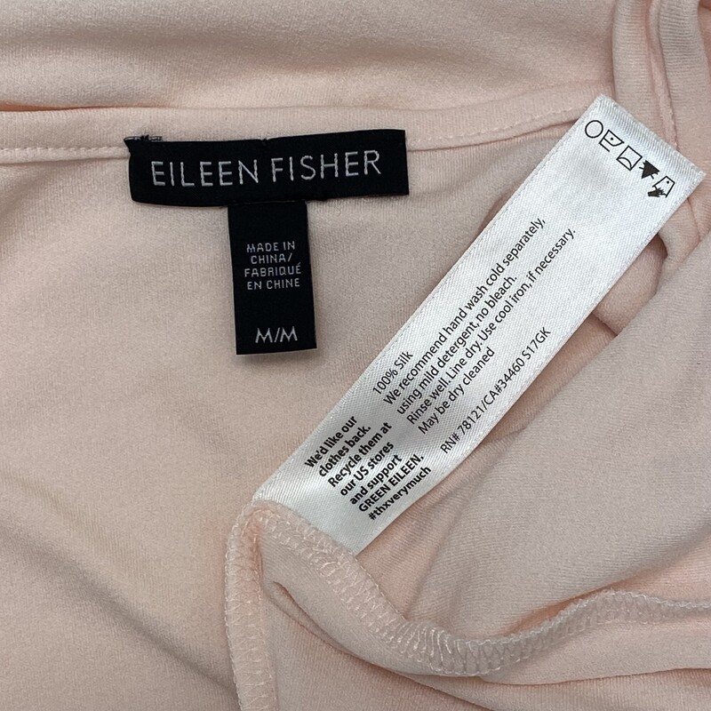 Eileen Fisher Silk Shell<br />
Ballet Pink<br />
Size: Medium<br />
<br />
This Shell would pair beautifully with the Eileen Fisher Mesh Tunic also listed