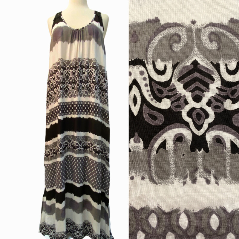 NEW Koy Resort Paloma Maxi Dress
Beautiful Lace Back Detail
100% Viscose
Black, Gray, & White
Size: XLarge