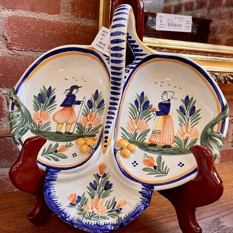 Quimper Condiment Dish Wi, None, Size: None