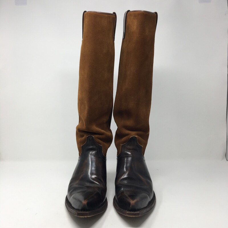 102-333 Frye, Brown, Size: 7<br />
brown leather and suede boots