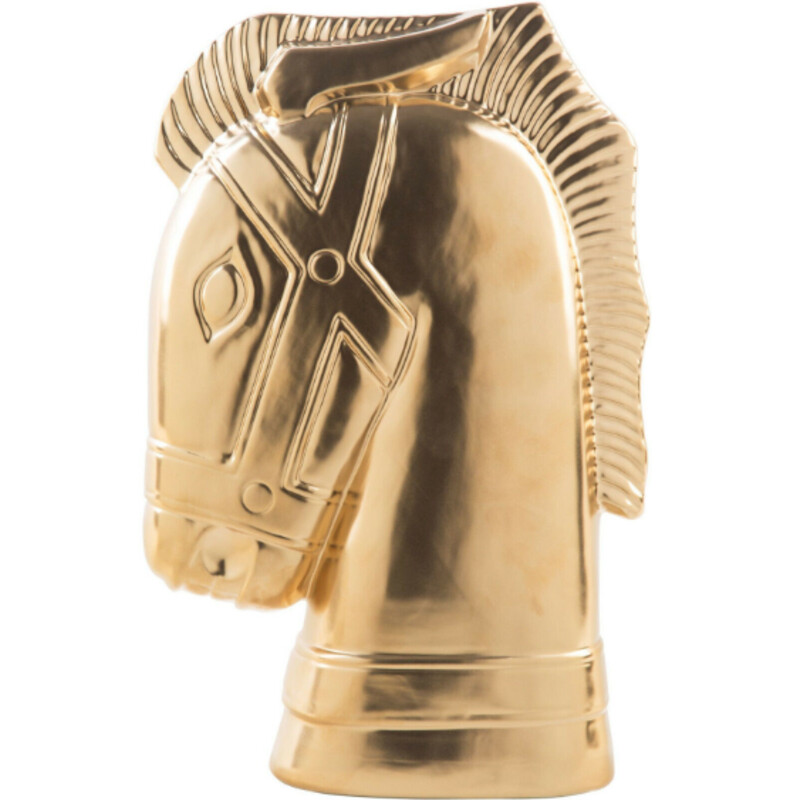 Horse Head Chess Bust
Gold, Size: 9x14H