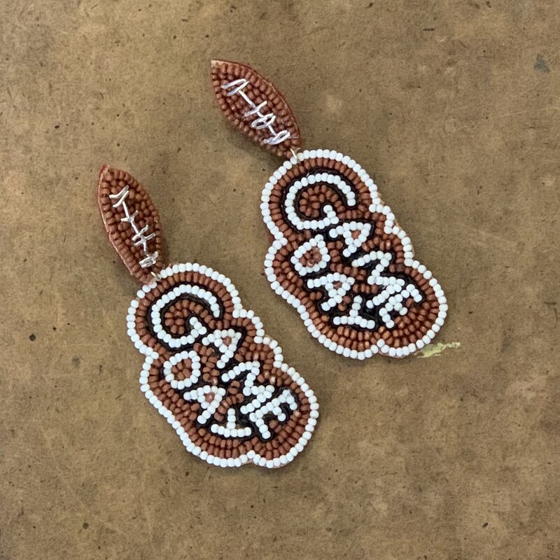 These sead bead earrings are perfect for game day!