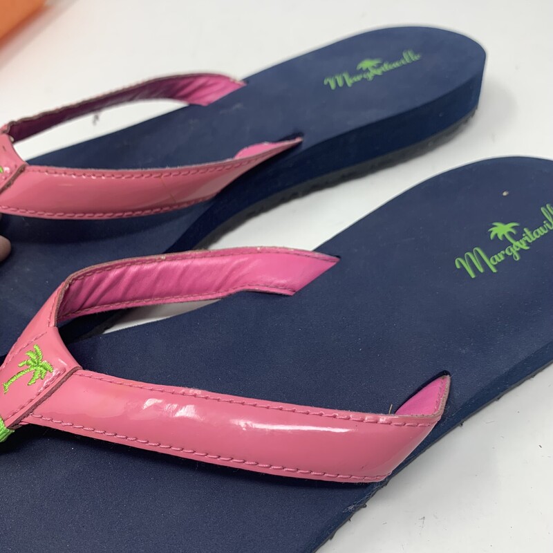 114-126 Margaritaville, Blue, Size: L<br />
green pink and blue foam flip flops -