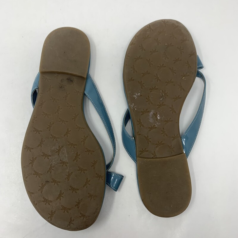 105-306 Talbots, Blue, Size: X<br />
blue flip flops with bow n/a  good condition