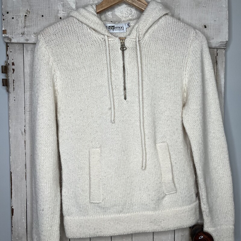Sweater Irish Wool, Cream, Size: Small