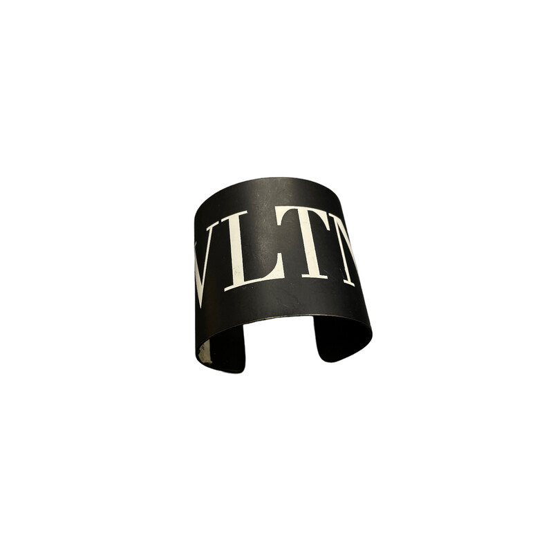 VLTN Blacktone Logo Cuff Bracelet<br />
<br />
This blacktone cuff bracelet is finished with contrast logo lettering.<br />
<br />
Made in Italy<br />
<br />
Diameter, about 2.56<br />
<br />
New With Tags