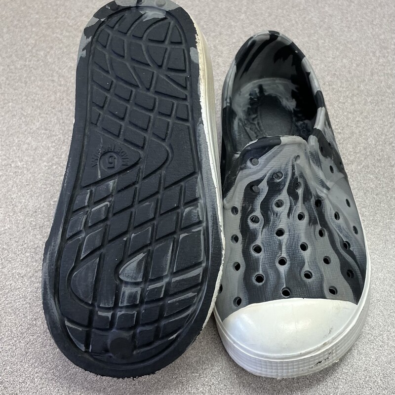 Perforated Slip On Sandal, Black, Size: 5T