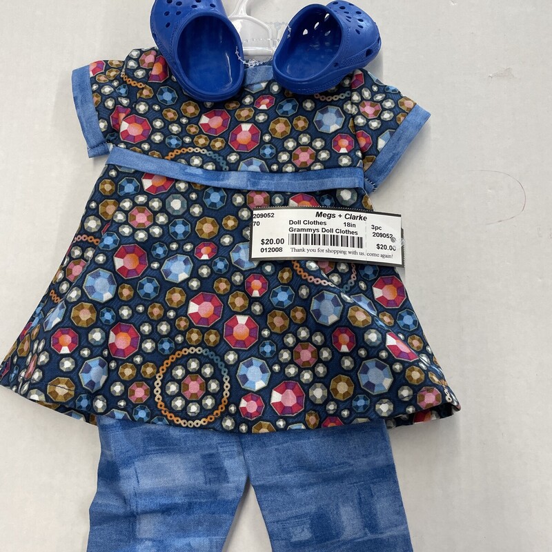 Grammys Doll Clothes, Size: 3pc, Item: 18in