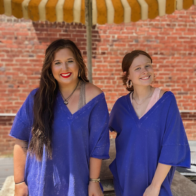 The rave of the century! This versitile washed set is the comfiest thing ever, AND the CUTEST! Dress casual but feel cute at the same time!
Available in sizes Small, Medium, and Large.
Madison is wearing a size Large, Anna is wearing a size Small.