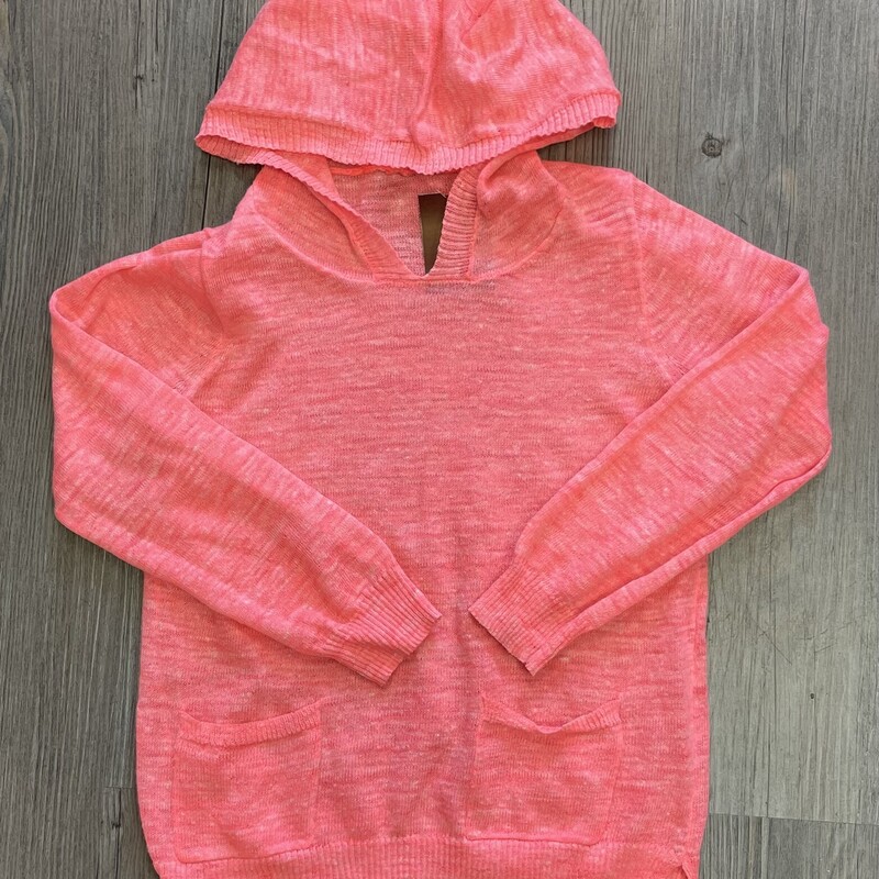 Pullover Knit Hoodie, Neon, Size: 5Y
