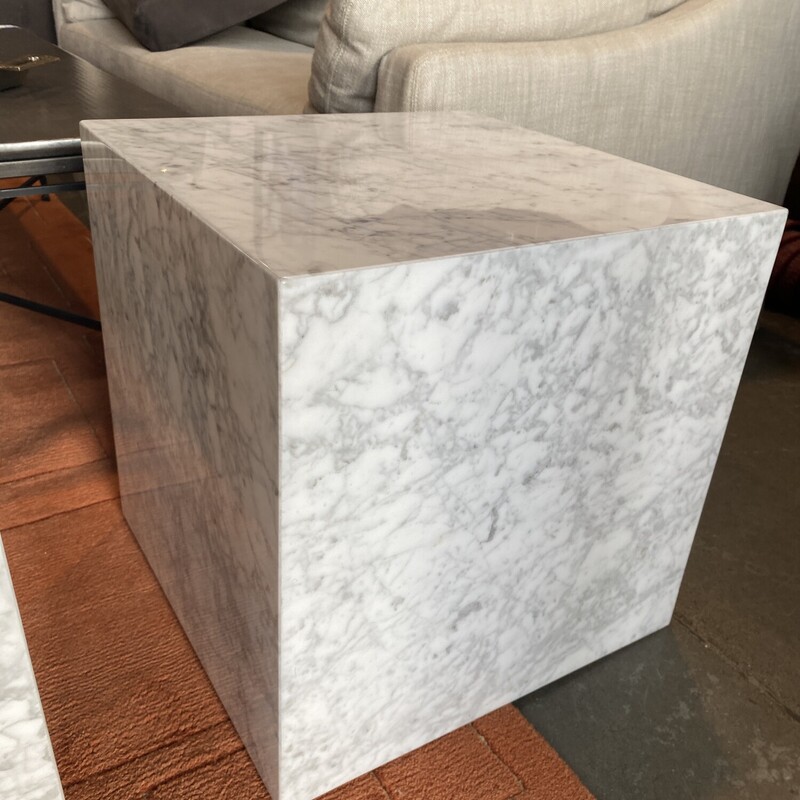 Marble Cube Side Table