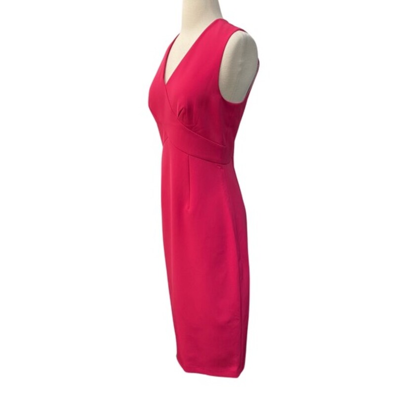 New Ted Baker Dress<br />
Wrap Detail Midi Dress<br />
Color:  Happy Pink<br />
 Size: 6