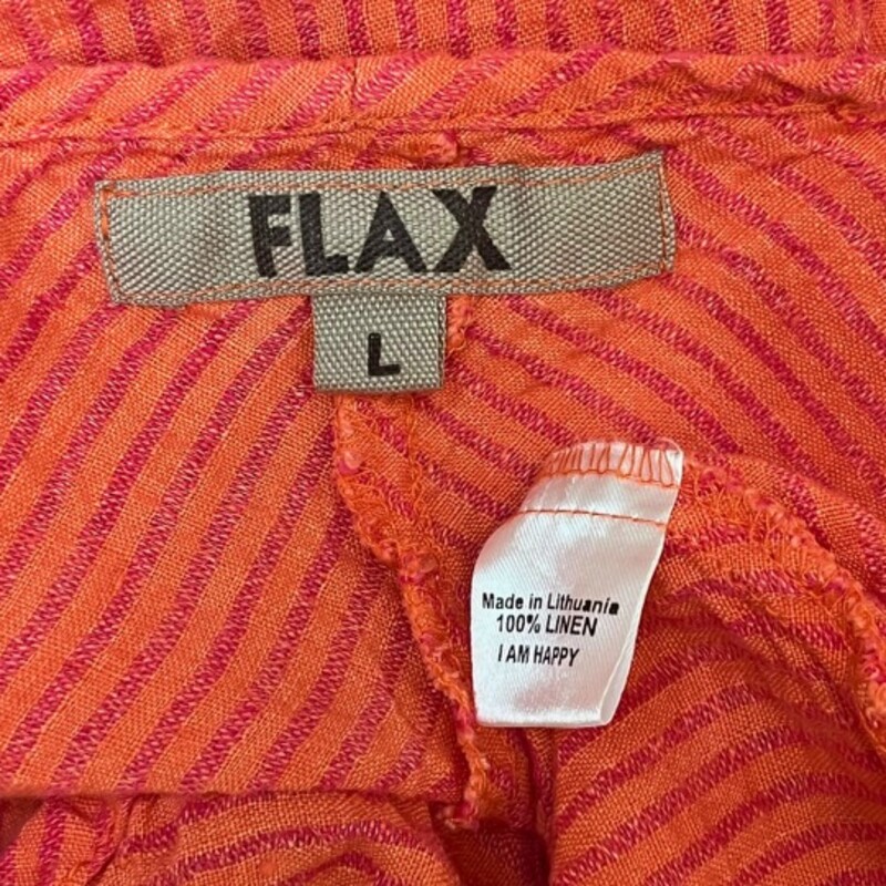 FLAX 100% Linen Tunic Top<br />
Sleeveless<br />
Coral, and Hot Pink<br />
Size: Large