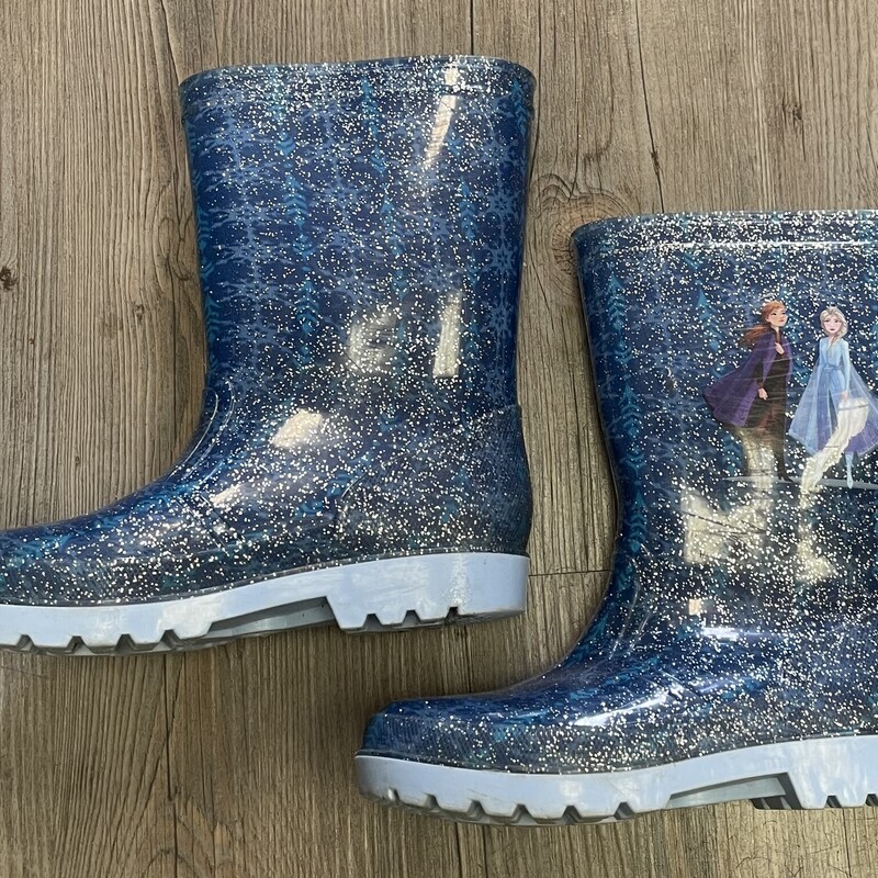 Frozen Rain Boots, Blue, Size: 1Y