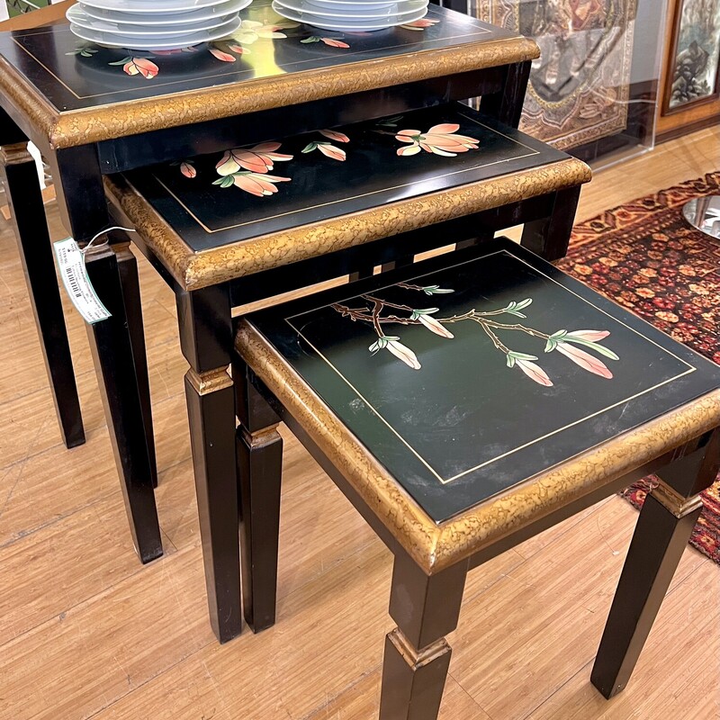 3 Painted nesting tables
