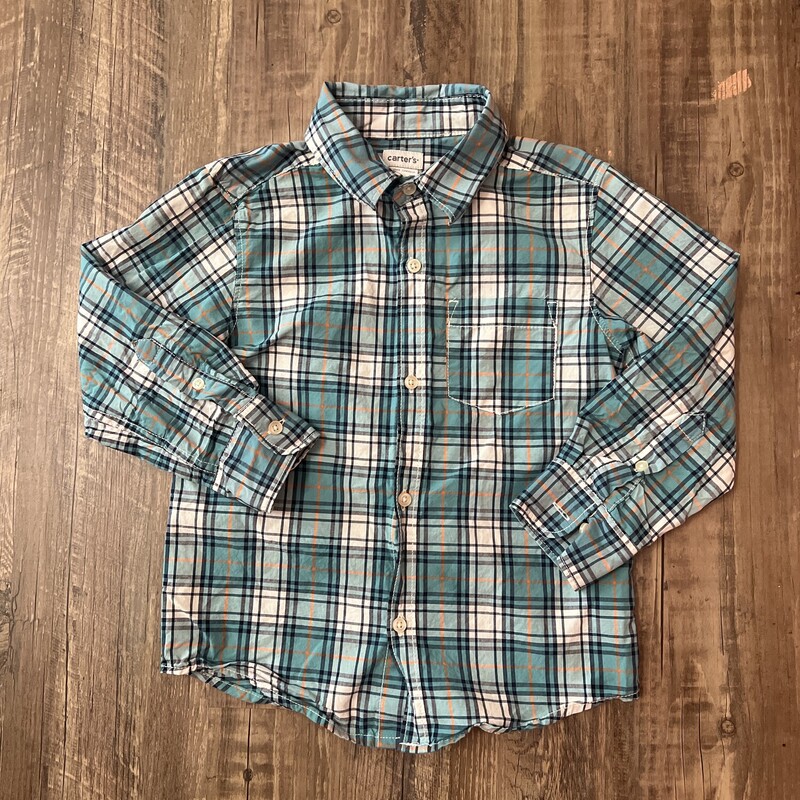 Carters Teal LS Button