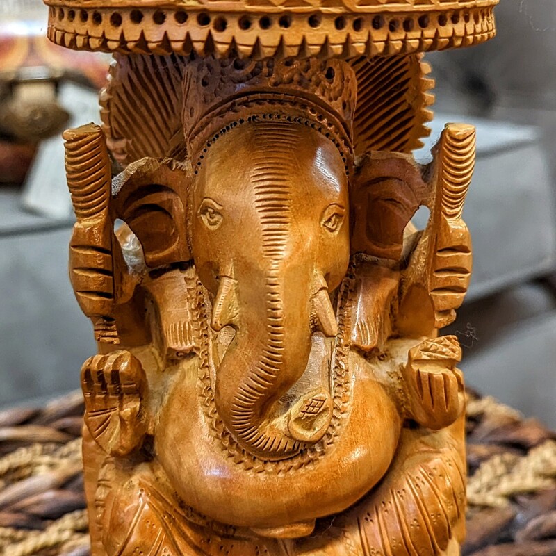 Wood Carved Ganesha