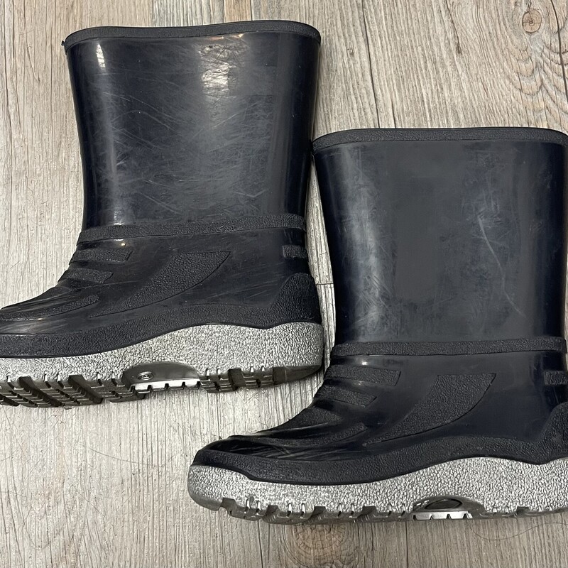 Rain Boots, Black, Size: 13Y