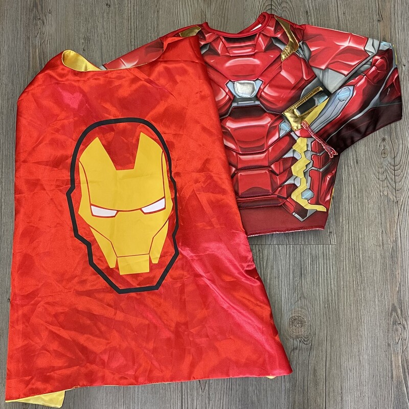 Iron Man Costumes, Red, Size: 4-6Y