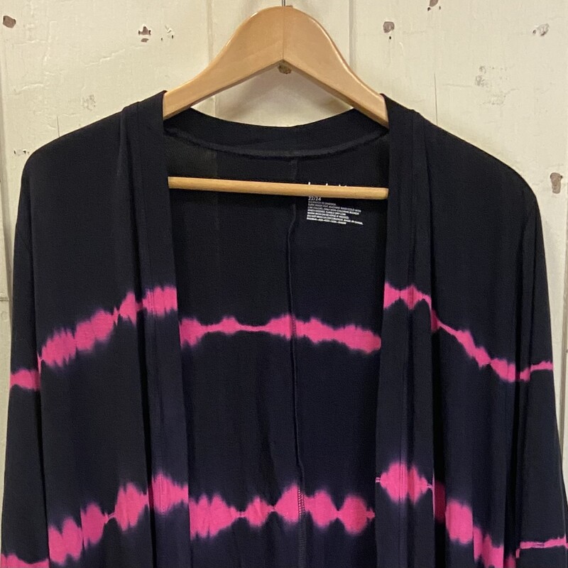 Blk/H Pnk Tie Dye Duster