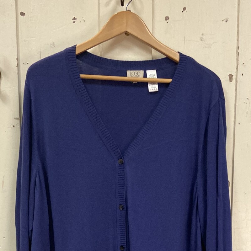 Indigo/blk Aline Cardigan