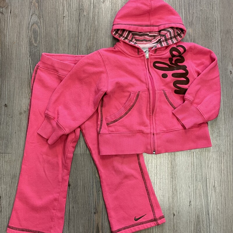 Nike Sweatpants Set, Pink, Size: 3Y
