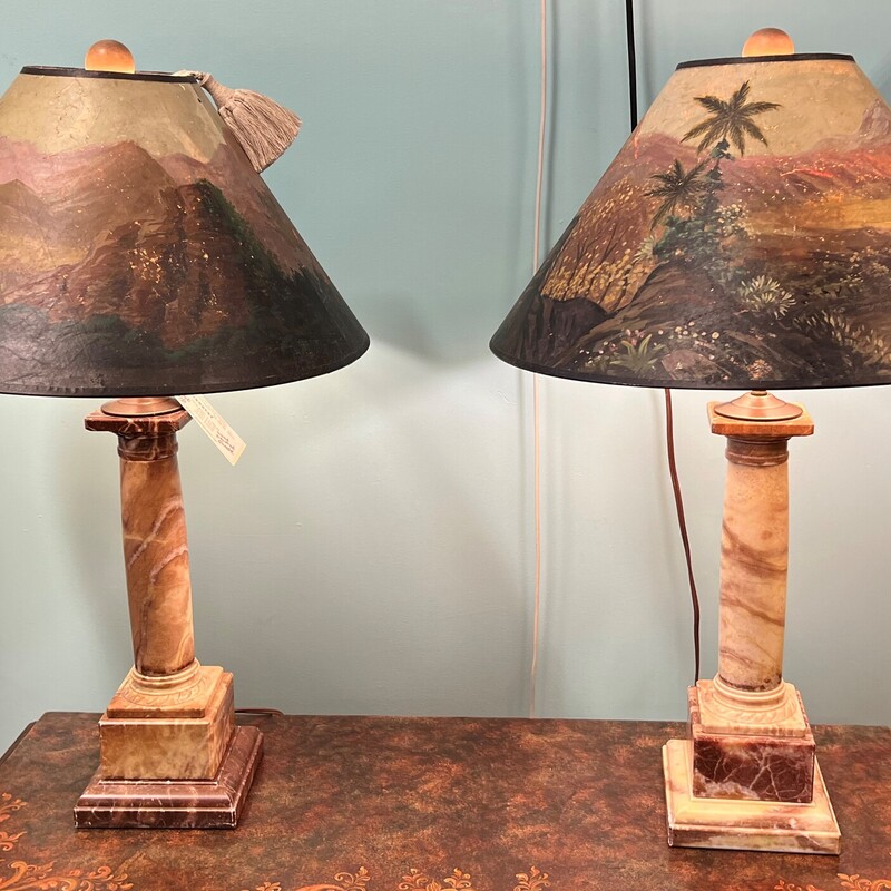Neoclassical Marble Lamps
