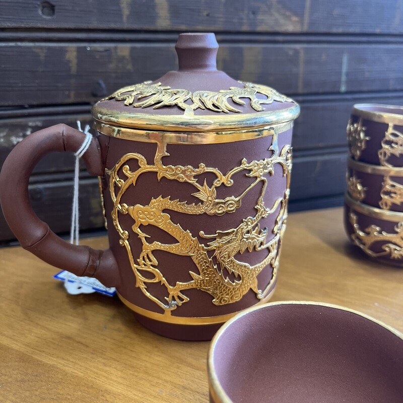 Clay Chinese Tea Set, None, Size: Misc