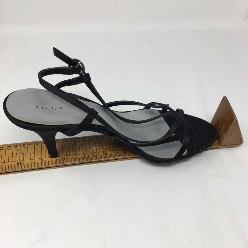 Fioni Strappy Heels, Black, Size: 9.5