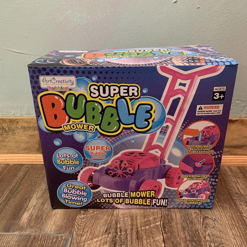 Super Bubble Mower NEW, Pink, Size: Toy/Game