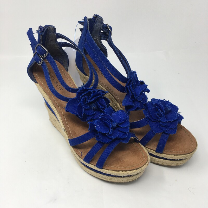 120-061 Nine West, Blue, Size: 7
wedge heels w/ blue flowers x