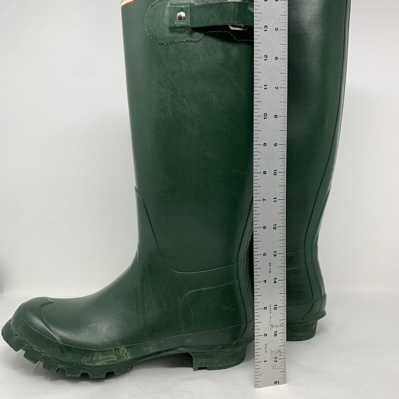 100-245 Hunter Rainboots, Green, Size: 7
