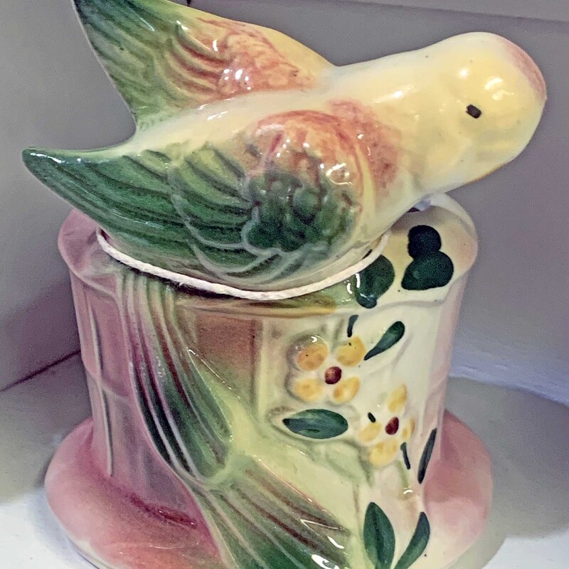 Vint Bird On Hat Planter