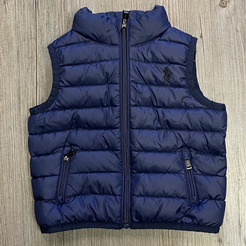 Ralph Lauren Puffer Vest, Navy, Size: 12M