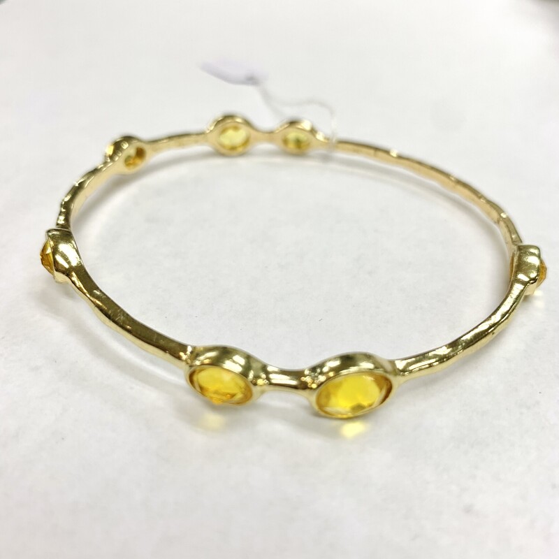 Bangle W/Yellow Crystals, Gld/yllw, Size: O/S