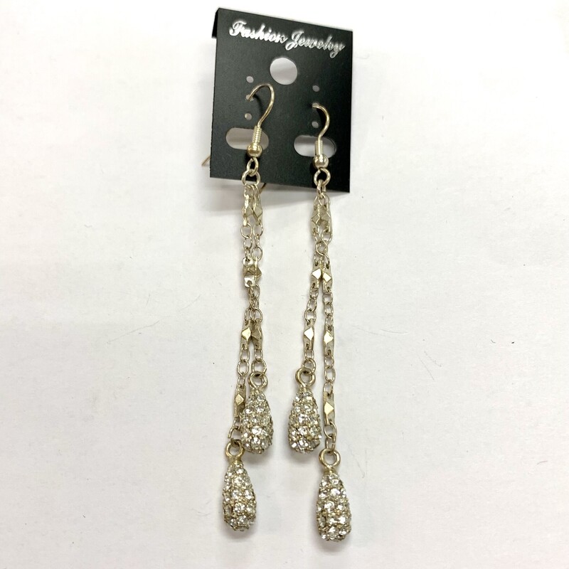 Earrings Chandelier, Silver, Size: O/S
