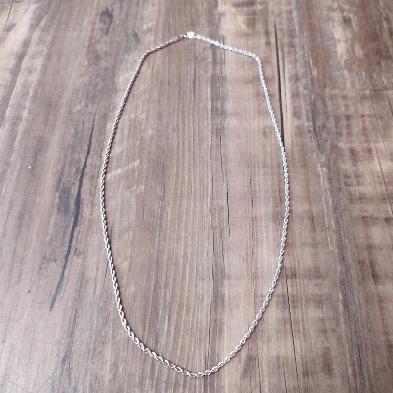 Silver Rope Chain, Silver, Size: Accessorie