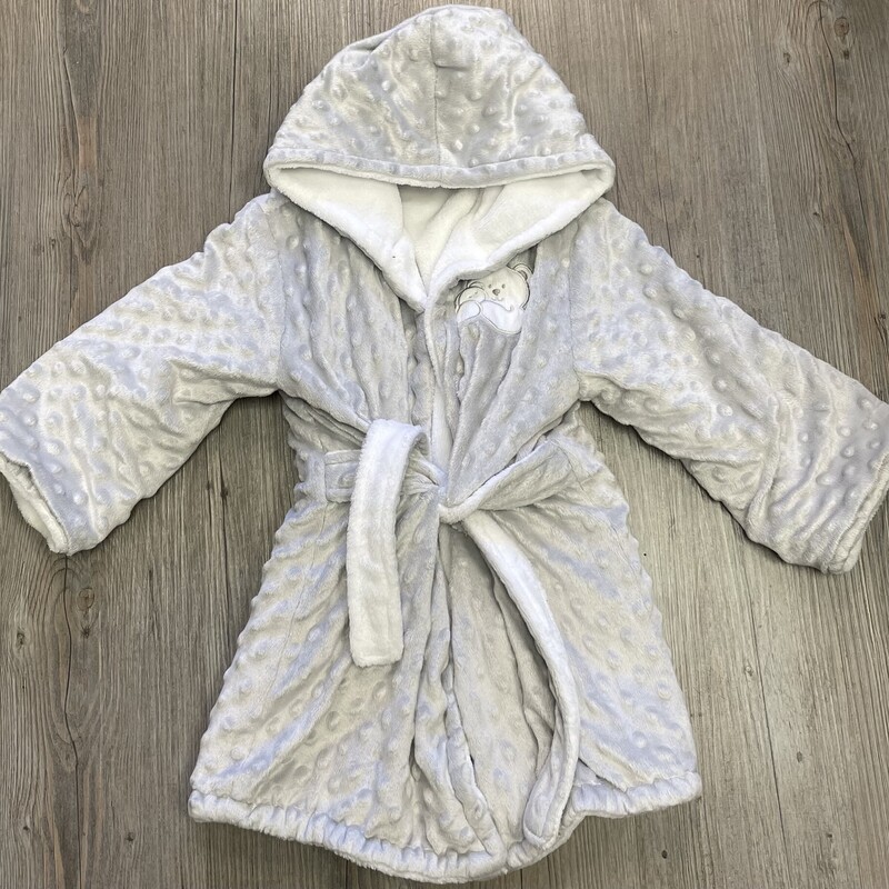 Blankets & Beyond Robe, Grey, Size: 2Y