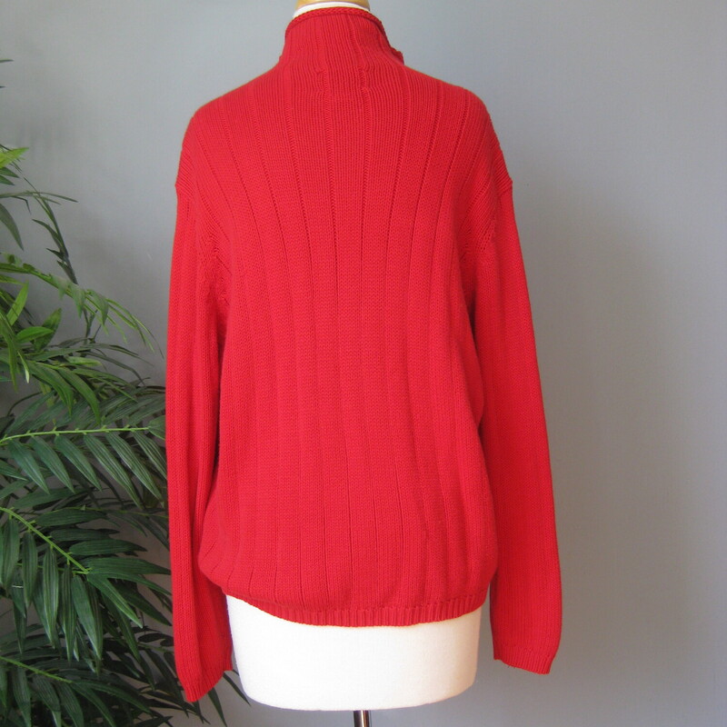 Vtg Pendleton Cable Mock, Red, Size: Large
Here's a vintage Pendleton cable knit sweater ,
Bright red
Funnel neck
100% cotton


Marked Size L
Made in the USA

Here are the flat measurements, please double where appropriate:
Shoulder shoulder: 18
Armpit to armpit: 23
width at hem: 20 unstretched
Length: 24.5
underarm sleeve seam: 16.5

Thank you for looking
#54998