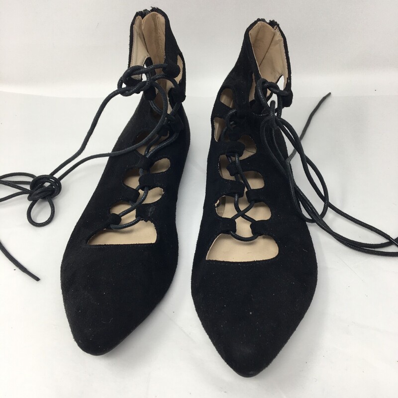 120-140 Forever, Black, Size: 7.5
Black flats w/lace up laces