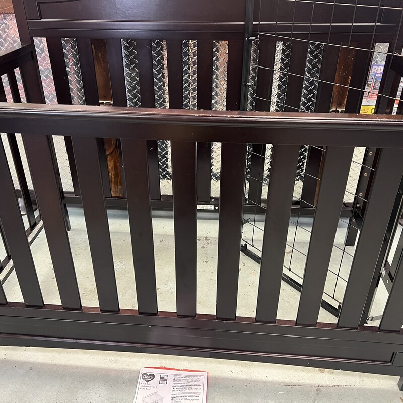 Delta Emery Crib<br />
converts to toddler bed, sofa, Daybed, Full bed<br />
43h (headboard)  55.5L<br />
<br />
Pickup only<br />
<br />
has chew marks but sitll a strong crib